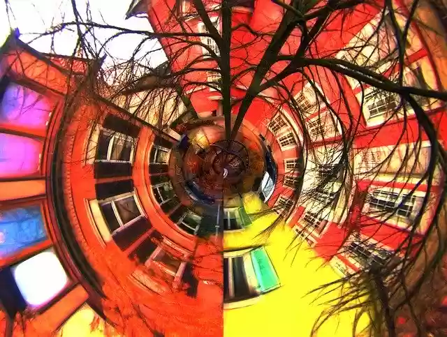 Free download Urban Courtyard Modern Pop -  free illustration to be edited with GIMP free online image editor