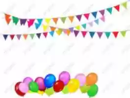 Free download vector-bunting-and-balloons-birthday-party-decoration-png-clipart_2140417 free photo or picture to be edited with GIMP online image editor