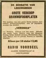 Free download Veronica Advertentie 1963 01 25 Sensatiein Leeuwarden. Platenverkoop free photo or picture to be edited with GIMP online image editor