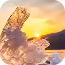 very large beautiful chunk ice sunrise winter  screen for extension Chrome web store in OffiDocs Chromium