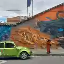 Vibrant Urban Street Art with Vintage Car  screen for extension Chrome web store in OffiDocs Chromium