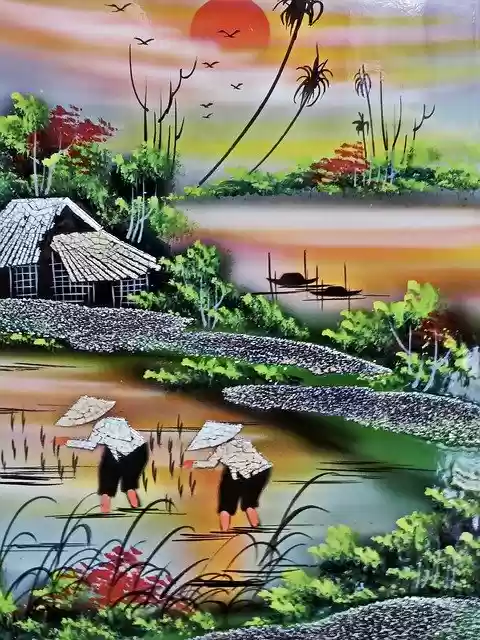 Free download Viet Nam Saigon Painting -  free illustration to be edited with GIMP free online image editor