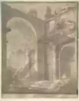 Free download View of Ancient Roman Ruins, an Arch and a Triangular-Pedimented Doorway free photo or picture to be edited with GIMP online image editor