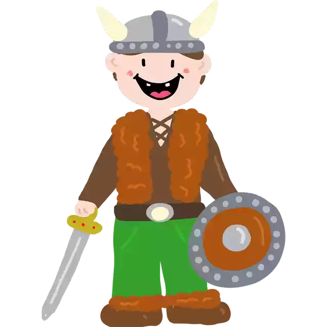 Téléchargement gratuit de l'illustration gratuite de Viking History Cute à éditer avec l'éditeur d'images en ligne GIMP