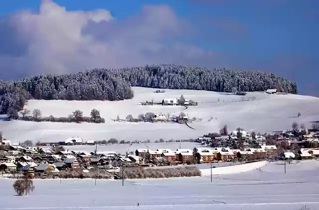 Free download village winter landscape winter free picture to be edited with GIMP free online image editor