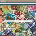 Vintage Postage Stamps Collage  screen for extension Chrome web store in OffiDocs Chromium