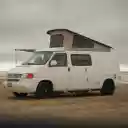 Vintage Volkswagen Van on Oceano Beach  screen for extension Chrome web store in OffiDocs Chromium