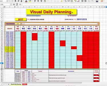 Free download Visual Daily Planning DOC, XLS or PPT template free to be edited with LibreOffice online or OpenOffice Desktop online