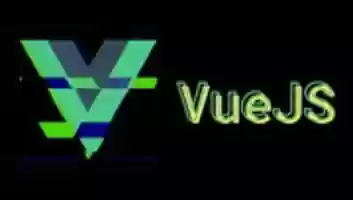 VueJS logo, glitched by OffiDocs for office