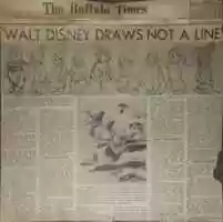 Free download Walt Disney Draws Not A Line (The Buffalo Times, 1938-03-04) free photo or picture to be edited with GIMP online image editor