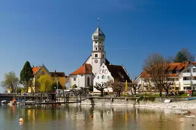Free download Wasserburg Lake Constance Church -  free photo or picture to be edited with GIMP online image editor