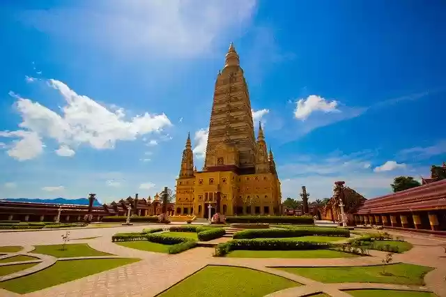 دانلود رایگان معبد بودایی Wat Bang Thong - عکس یا تصویر رایگان برای ویرایش با ویرایشگر تصویر آنلاین GIMP