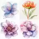 Watercolor flower painting  screen for extension Chrome web store in OffiDocs Chromium