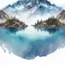 Watercolor Mountain Lake  screen for extension Chrome web store in OffiDocs Chromium