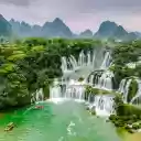 Waterfall in the Heart of a Green Forest  screen for extension Chrome web store in OffiDocs Chromium