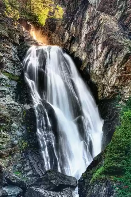 Free download waterfall mountain alps free picture to be edited with GIMP free online image editor