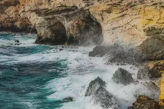 Free download Wave Crushing Rocky Coast -  free photo or picture to be edited with GIMP online image editor