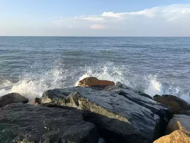 Free download Wave White Rock -  free photo template to be edited with GIMP online image editor