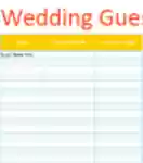Free download Wedding Guest List Manager Microsoft Word, Excel or Powerpoint template free to be edited with LibreOffice online or OpenOffice Desktop online