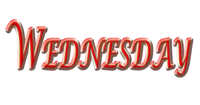 Free download Wednesday Weekday Day Red -  free illustration to be edited with GIMP free online image editor