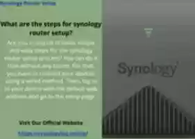 Free download What are the steps for synology router setup? free photo or picture to be edited with GIMP online image editor
