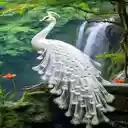 White peacock wallpaper  screen for extension Chrome web store in OffiDocs Chromium