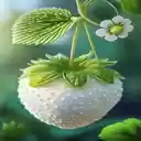 White strawberry wallpaper  screen for extension Chrome web store in OffiDocs Chromium