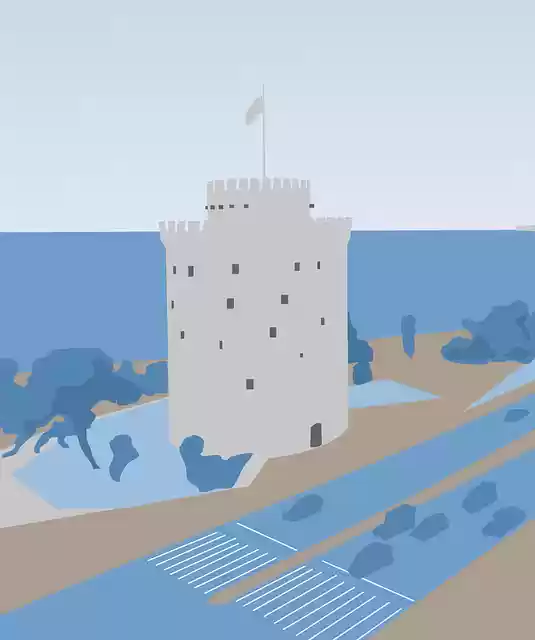 Free download White Tower Thessaloniki Greece -  free illustration to be edited with GIMP free online image editor