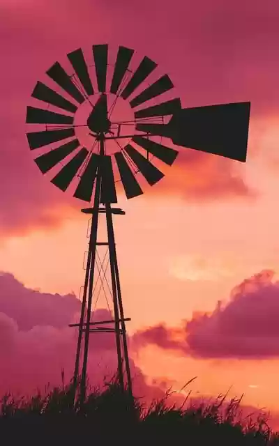 Free download windmill sunset shadow orange free picture to be edited with GIMP free online image editor