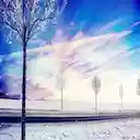 Winter landscape Theme  screen for extension Chrome web store in OffiDocs Chromium