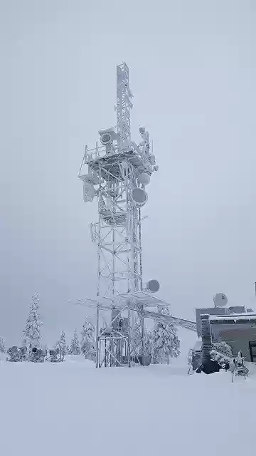 Free download Winter The Antenna Frost -  free free photo or picture to be edited with GIMP online image editor