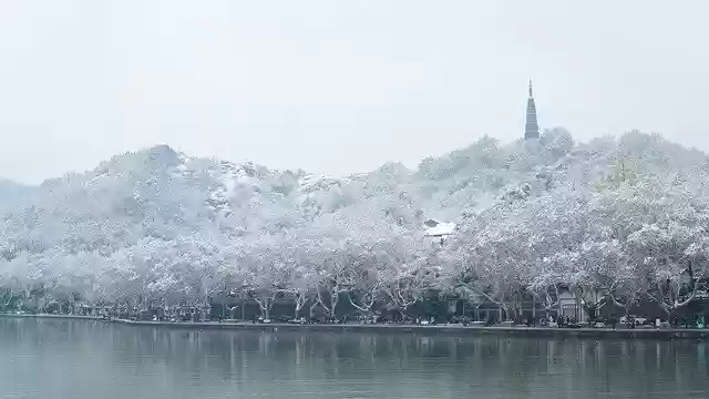 Free download Winter West Lake Snow Baochu -  free photo or picture to be edited with GIMP online image editor
