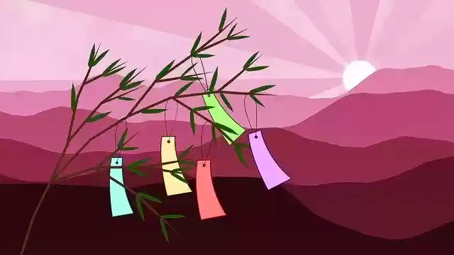 Free download Wish Tree Mountains Sun -  free illustration to be edited with GIMP free online image editor
