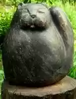 Free download Wojtkowski Mieczyslaw stone cat sculpture free photo or picture to be edited with GIMP online image editor
