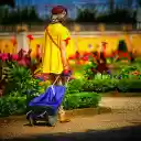 Woman and rickshaw  screen for extension Chrome web store in OffiDocs Chromium