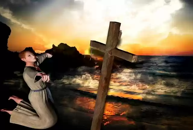 Free download Woman Believe Cross -  free illustration to be edited with GIMP free online image editor