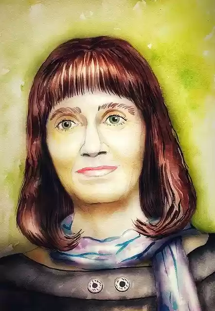 Free download Woman Brunette Portrait -  free illustration to be edited with GIMP free online image editor