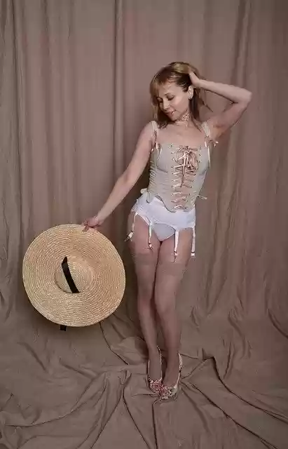 Free download woman corset hat fashion straw hat free picture to be edited with GIMP free online image editor