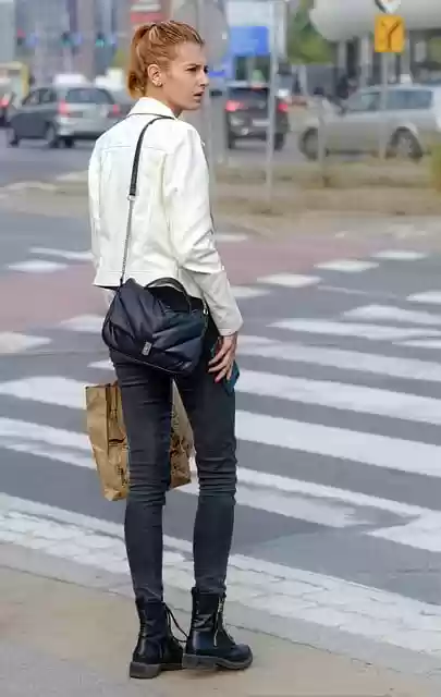 Free download woman crosswalk pedestrian casual free picture to be edited with GIMP free online image editor