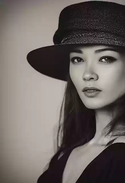 Free download woman hat fashion model portrait free picture to be edited with GIMP free online image editor