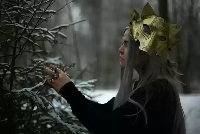 Free download woman mask wolf model rings free picture to be edited with GIMP free online image editor