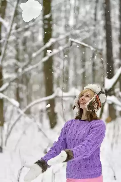 Free download woman snow winter portrait forest free picture to be edited with GIMP free online image editor