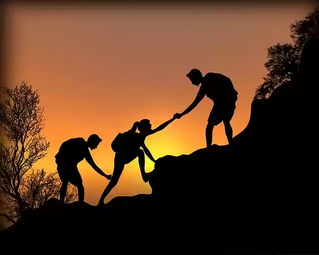 Free download Women Men Mountain -  free illustration to be edited with GIMP online image editor