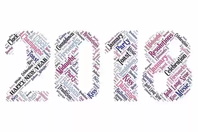 Free download Word Art 2018 Numbers -  free illustration to be edited with GIMP free online image editor