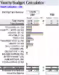 Descarga gratis la plantilla DOC, XLS o PPT de Yearly Budget Calculator gratis para editar con LibreOffice en línea o OpenOffice Desktop en línea