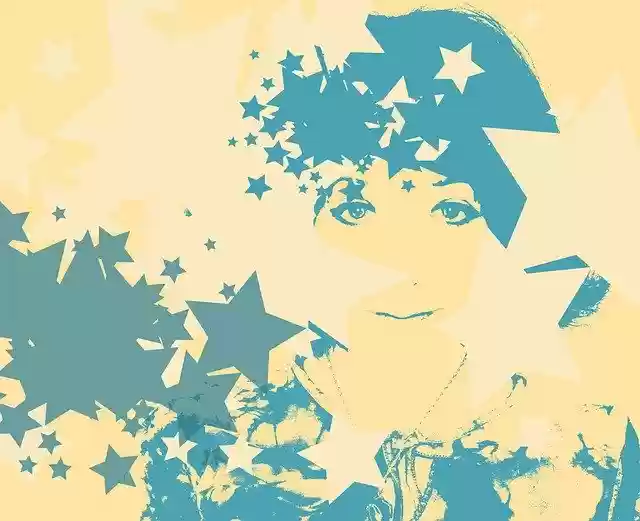 Free download Yellow Blue Woman -  free illustration to be edited with GIMP free online image editor