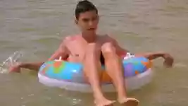 Free download Young Man Swim Rubber Ring -  free video to be edited with OpenShot online video editor