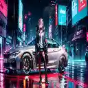 Zero Two and BMW F36 Live Wallpaper  screen for extension Chrome web store in OffiDocs Chromium